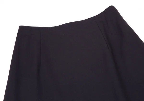 コムデギャルソンCOMME des GARCONSウール台形ロングスカート 紺M K-104628_003