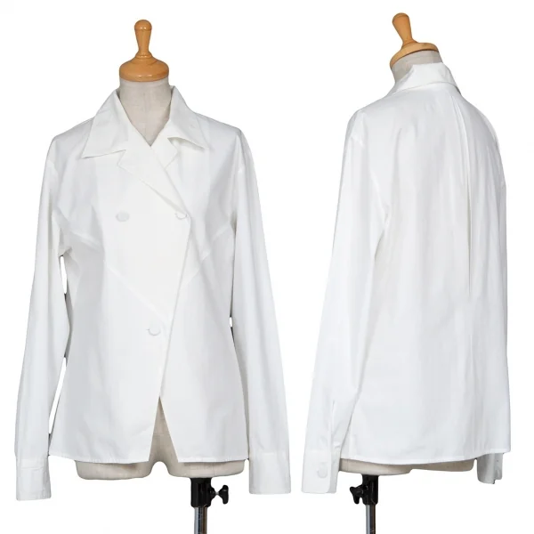 ジャンポールゴルチエ クラシックJean Paul GAULTIER CLASSIQUE コットン切替シャツジャケット 白40 K-104650_001