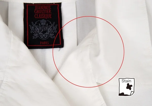 ジャンポールゴルチエ クラシックJean Paul GAULTIER CLASSIQUE コットン切替シャツジャケット 白40 K-104650_004