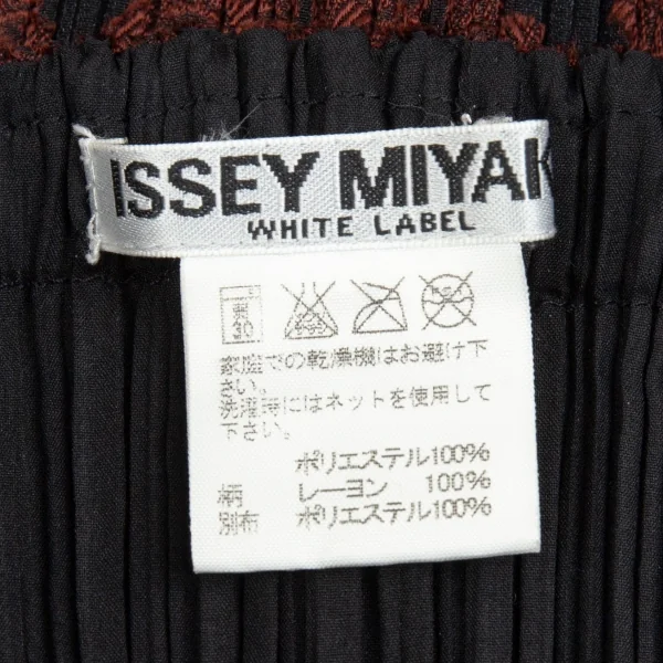イッセイミヤケ ホワイトレーベルISSEY MIYAKE WHITELABEL プリーツ花柄ジャガードスカート 黒赤2 K-104679_014