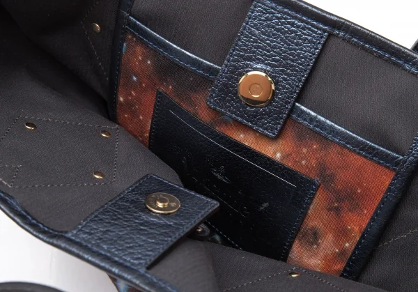 ヴィヴィアンウエストウッドVivienne Westwood ギャラクシープリントトートバッグ 黒マルチ K-104684_011