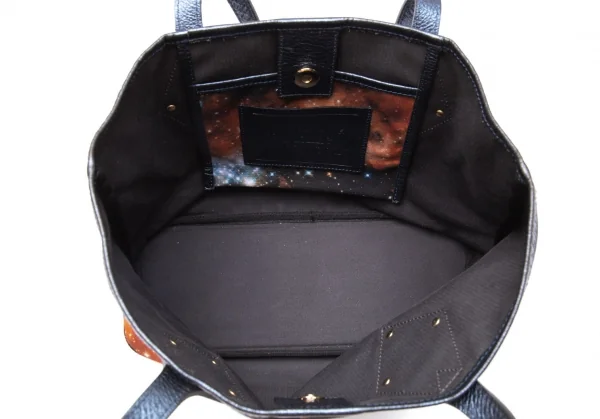 ヴィヴィアンウエストウッドVivienne Westwood ギャラクシープリントトートバッグ 黒マルチ K-104684_012