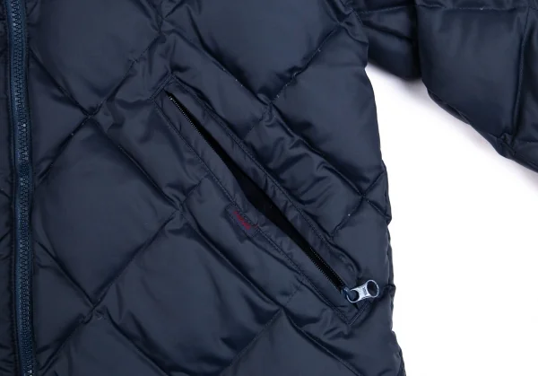 パパスPapas ポリクロスロゴプリントキルティングジップアップダウンジャケット 紺46S K-104694_013
