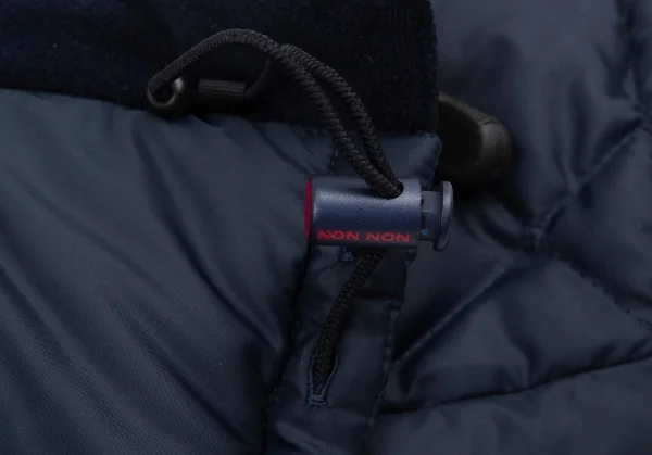 パパスPapas ポリクロスロゴプリントキルティングジップアップダウンジャケット 紺46S K-104694_017