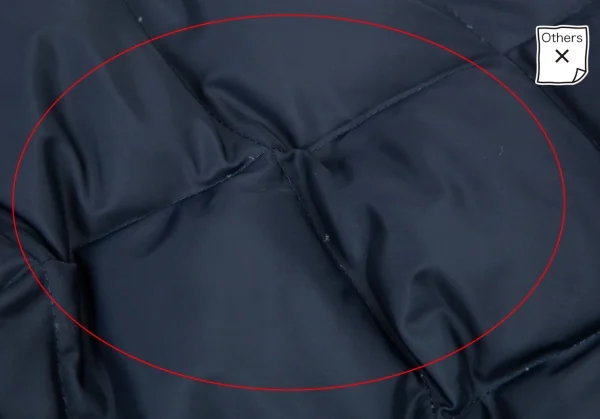 パパスPapas ポリクロスロゴプリントキルティングジップアップダウンジャケット 紺46S K-104694_018