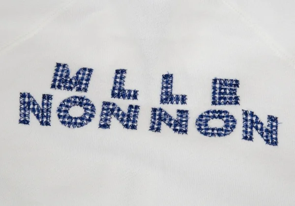 マドモアゼルノンノンMademoiselle NON NON コットンロゴワッペンジップアップパーカー 白38M K-104704_015