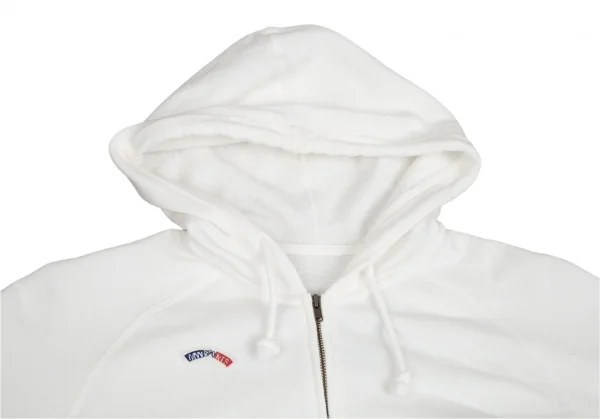 マドモアゼルノンノンMademoiselle NON NON コットンロゴワッペンジップアップパーカー 白38M K-104704_003