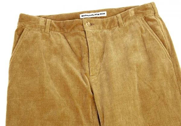マドモアゼルノンノンMademoiselle NON NON コットンカシミヤストレッチテーパードコーデュロイパンツ ベージュ40L K-104706_002