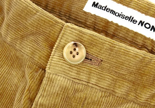 マドモアゼルノンノンMademoiselle NON NON コットンカシミヤストレッチテーパードコーデュロイパンツ ベージュ40L K-104706_003