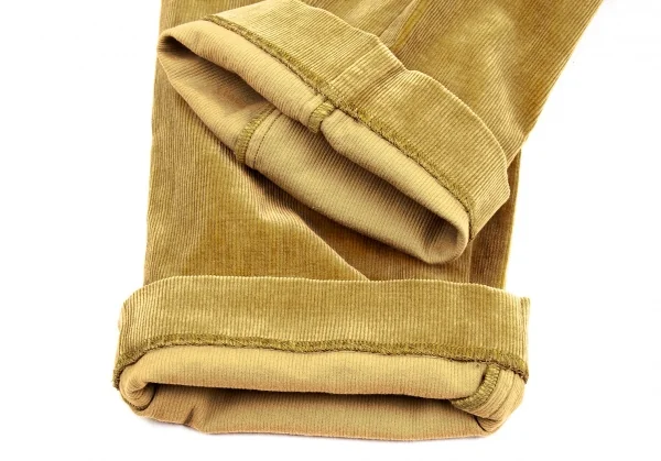 マドモアゼルノンノンMademoiselle NON NON コットンカシミヤストレッチテーパードコーデュロイパンツ ベージュ40L K-104706_007