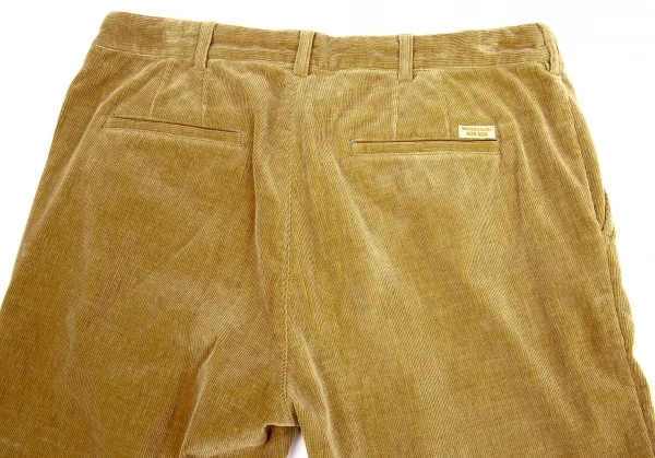 マドモアゼルノンノンMademoiselle NON NON コットンカシミヤストレッチテーパードコーデュロイパンツ ベージュ40L K-104706_009