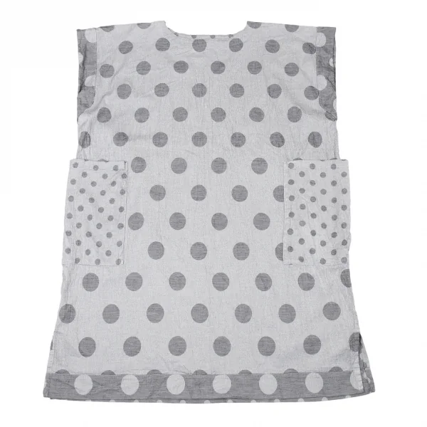イッセイミヤケ ミーISSEY MIYAKE me ドットノースリーブチュニックワンピース グレーF K-104711_002