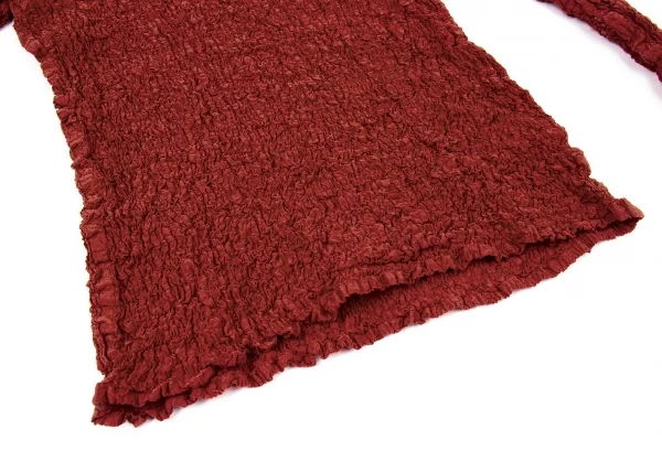 イッセイミヤケ ミーISSEY MIYAKE me カリフラワーハイネックカットソー 赤茶F K-104717_007