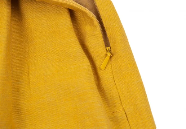 マックスマーラ ウィークエンドMAX MARA WEEKEND ウエストギャザー切替ノースリーブワンピース 黄M位 K-104741_012