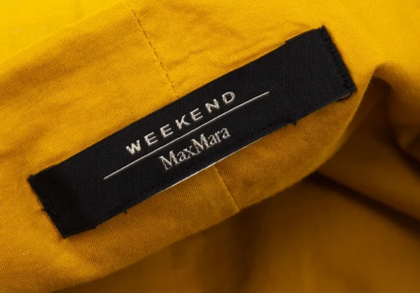 マックスマーラ ウィークエンドMAX MARA WEEKEND ウエストギャザー切替ノースリーブワンピース 黄M位 K-104741_018