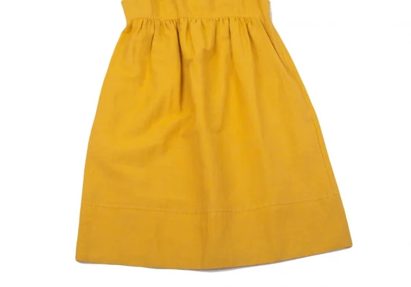 マックスマーラ ウィークエンドMAX MARA WEEKEND ウエストギャザー切替ノースリーブワンピース 黄M位 K-104741_008