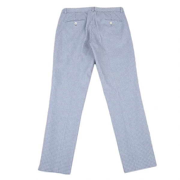 マックスマーラ ウィークエンドMAX MARA WEEKEND ダイヤチェックストレッチテーパードパンツ 白青40 K-104742_010