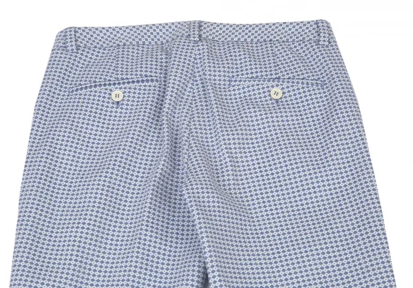 マックスマーラ ウィークエンドMAX MARA WEEKEND ダイヤチェックストレッチテーパードパンツ 白青40 K-104742_011