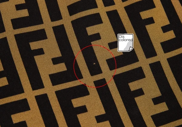 フェンディFENDI シルク混ズッカ柄サイドジップ半袖ブラウス ベージュ黒M位 K-104747_010