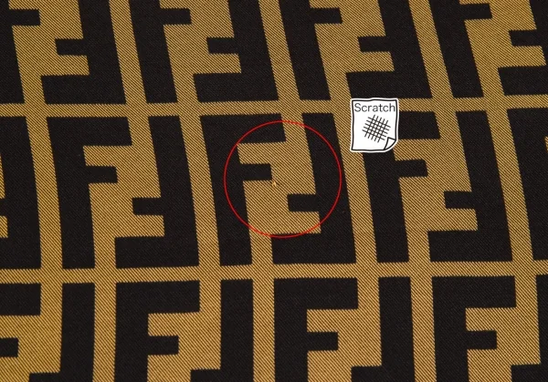 フェンディFENDI シルク混ズッカ柄サイドジップ半袖ブラウス ベージュ黒M位 K-104747_015