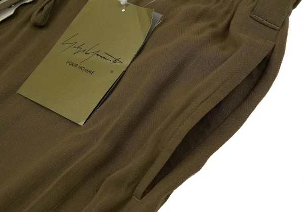 新品!ヨウジヤマモト プールオムYohji Yamamoto POUR HOMME ブーツジッパーデザインパンツ カーキ3 K-104752_003