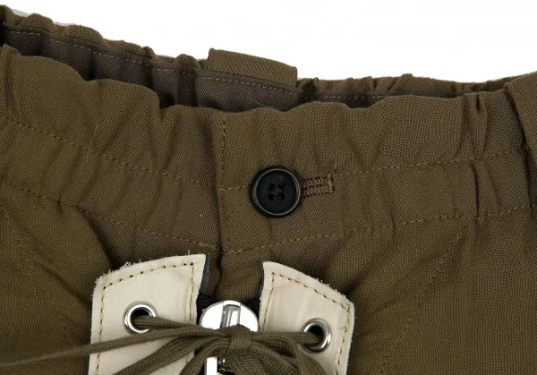 新品!ヨウジヤマモト プールオムYohji Yamamoto POUR HOMME ブーツジッパーデザインパンツ カーキ3 K-104752_004