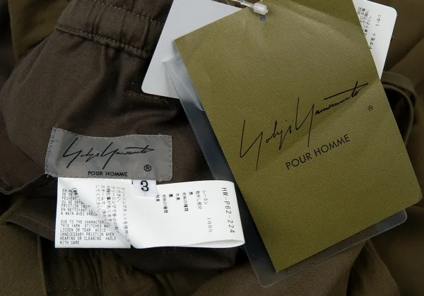 新品!ヨウジヤマモト プールオムYohji Yamamoto POUR HOMME ブーツジッパーデザインパンツ カーキ3 K-104752_017