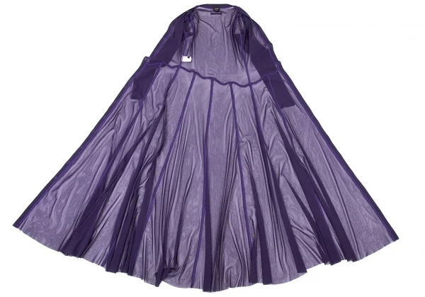 ジャンポールゴルチエ ファムJean Paul GAULTIER FEMME パワーネットロングカーディガン 紫40 K-104754_011