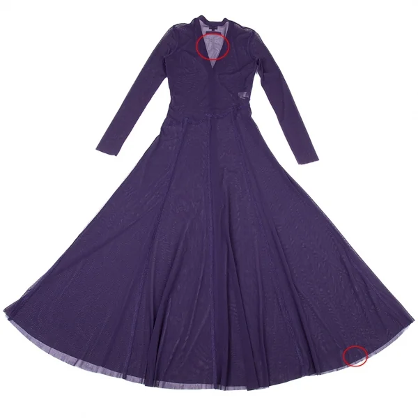 ジャンポールゴルチエ ファムJean Paul GAULTIER FEMME パワーネットロングカーディガン 紫40 K-104754_012