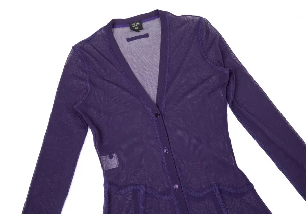 ジャンポールゴルチエ ファムJean Paul GAULTIER FEMME パワーネットロングカーディガン 紫40 K-104754_003