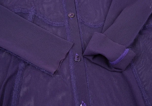 ジャンポールゴルチエ ファムJean Paul GAULTIER FEMME パワーネットロングカーディガン 紫40 K-104754_007