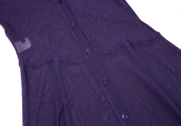 ジャンポールゴルチエ ファムJean Paul GAULTIER FEMME パワーネットロングカーディガン 紫40 K-104754_008