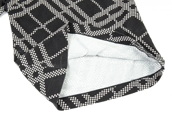 バーバリーロンドンBURBERRY LONDON プリントストレッチ半袖ポロシャツ 黒1 K-104756_009