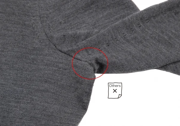 ジュンヤワタナベコムデギャルソンJUNYA WATANABE COMME des GARCONS ウールアーガイルヘンリーネック変形ニット グレーマルチS K-104767_004