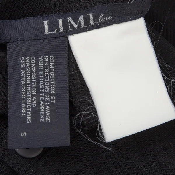 リミフゥLIMI feu レーヨンポリショート丈カーディガン 黒S K-104774_011