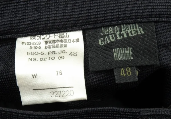 ジャンポールゴルチエ オムJean Paul GAULTIER HOMME ナイロンストレッチストレートパンツ 紺48 K-104790_012