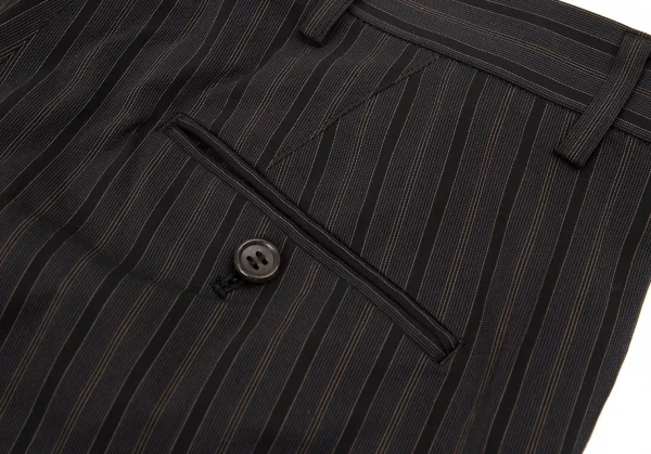 ジャンポールゴルチエ オムJean Paul GAULTIER HOMME コットンナイロンストレッチストライプテーパードパンツ グレー黒48 K-104791_012