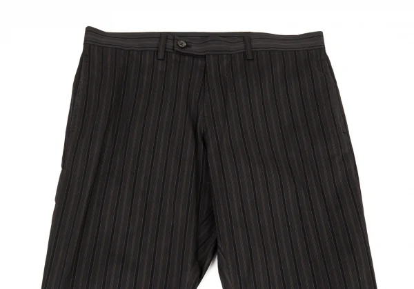 ジャンポールゴルチエ オムJean Paul GAULTIER HOMME コットンナイロンストレッチストライプテーパードパンツ グレー黒48 K-104791_002
