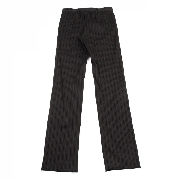 ジャンポールゴルチエ オムJean Paul GAULTIER HOMME コットンナイロンストレッチストライプテーパードパンツ グレー黒48 K-104791_009