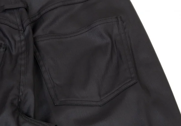 ジャンポールゴルチエ オムJean Paul GAULTIER HOMME アクリルナイロン光沢ストレッチストレートパンツ 黒48 K-104792_010