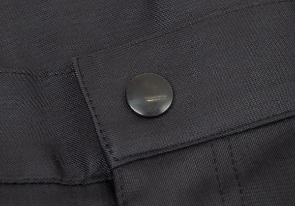 ジャンポールゴルチエ オムJean Paul GAULTIER HOMME アクリルナイロン光沢ストレッチストレートパンツ 黒48 K-104792_003