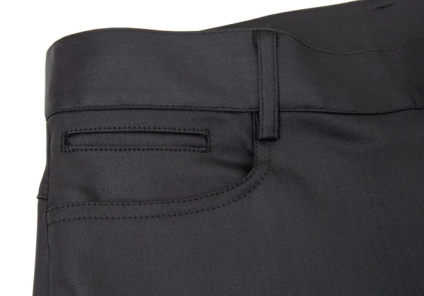 ジャンポールゴルチエ オムJean Paul GAULTIER HOMME アクリルナイロン光沢ストレッチストレートパンツ 黒48 K-104792_005