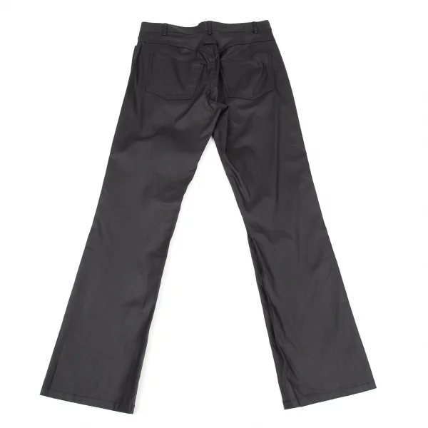 ジャンポールゴルチエ オムJean Paul GAULTIER HOMME アクリルナイロン光沢ストレッチストレートパンツ 黒48 K-104792_008