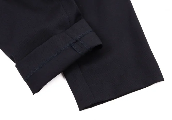 コムデギャルソンCOMME des GARCONSラッププリーツスカートドッキングウールギャバパンツ 紺M K-104816_008