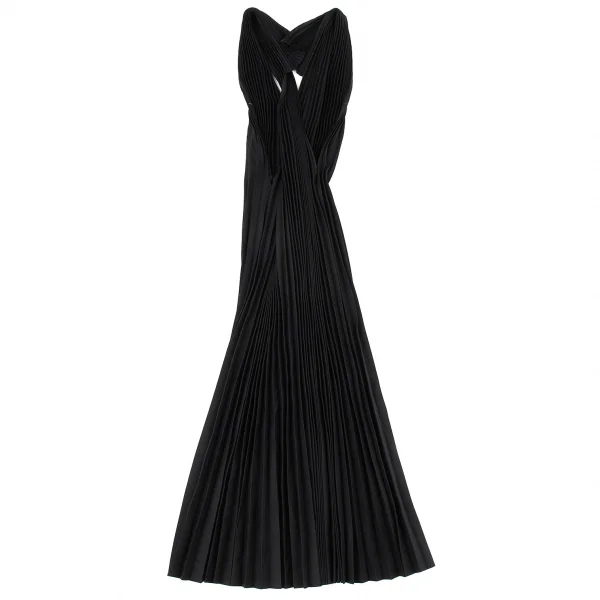 ジュンヤワタナベ コムデギャルソンJUNYA WATANABE COMME des GARCONS ウールねじれデザインVネックノースリーブワンピース 黒S K-104850_008