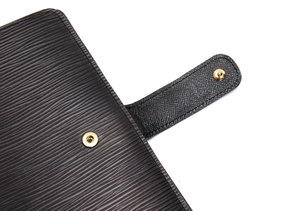 ルイヴィトンLouis Vuitton アジェンダMM エピレザー手帳カバー 黒 K-104875_012