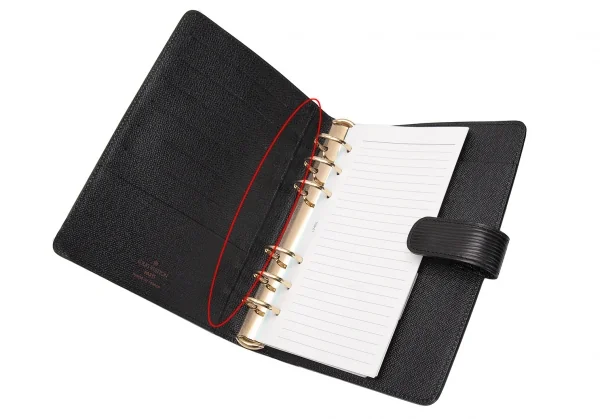 ルイヴィトンLouis Vuitton アジェンダMM エピレザー手帳カバー 黒 K-104875_013