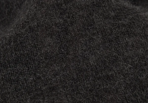 ジジリGIGLI モヘアハイネックフレアニットセーター チャコール38 K-104878_011