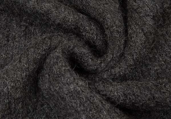 ジジリGIGLI モヘアハイネックフレアニットセーター チャコール38 K-104878_012