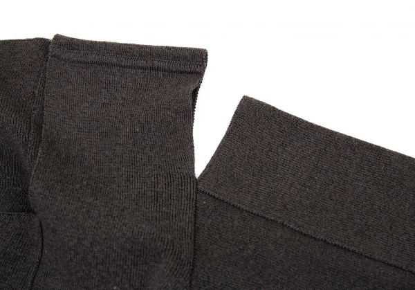 イッセイミヤケISSEY MIYAKE カッティングデザインリブニットトップス チャコールM位 K-104900_006